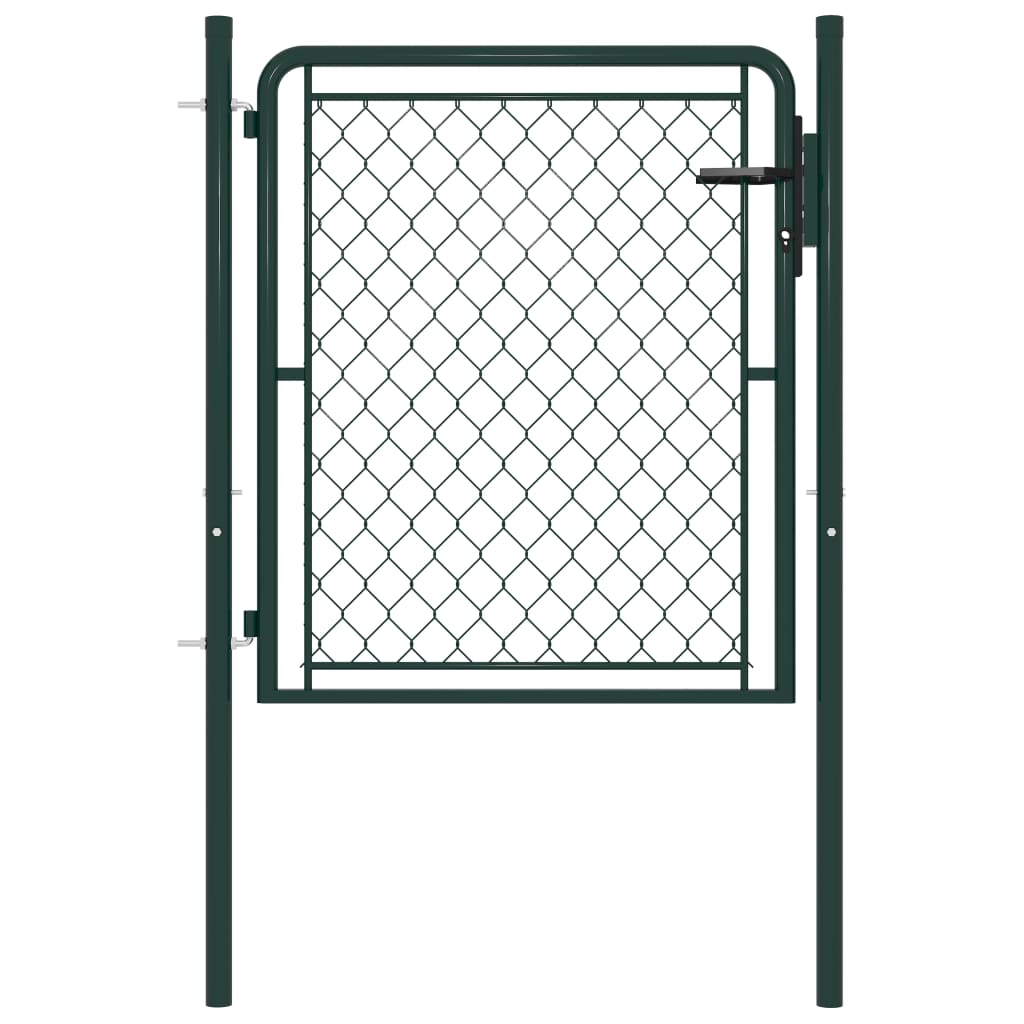 vidaXL Portillon Acier 100x100 cm Vert