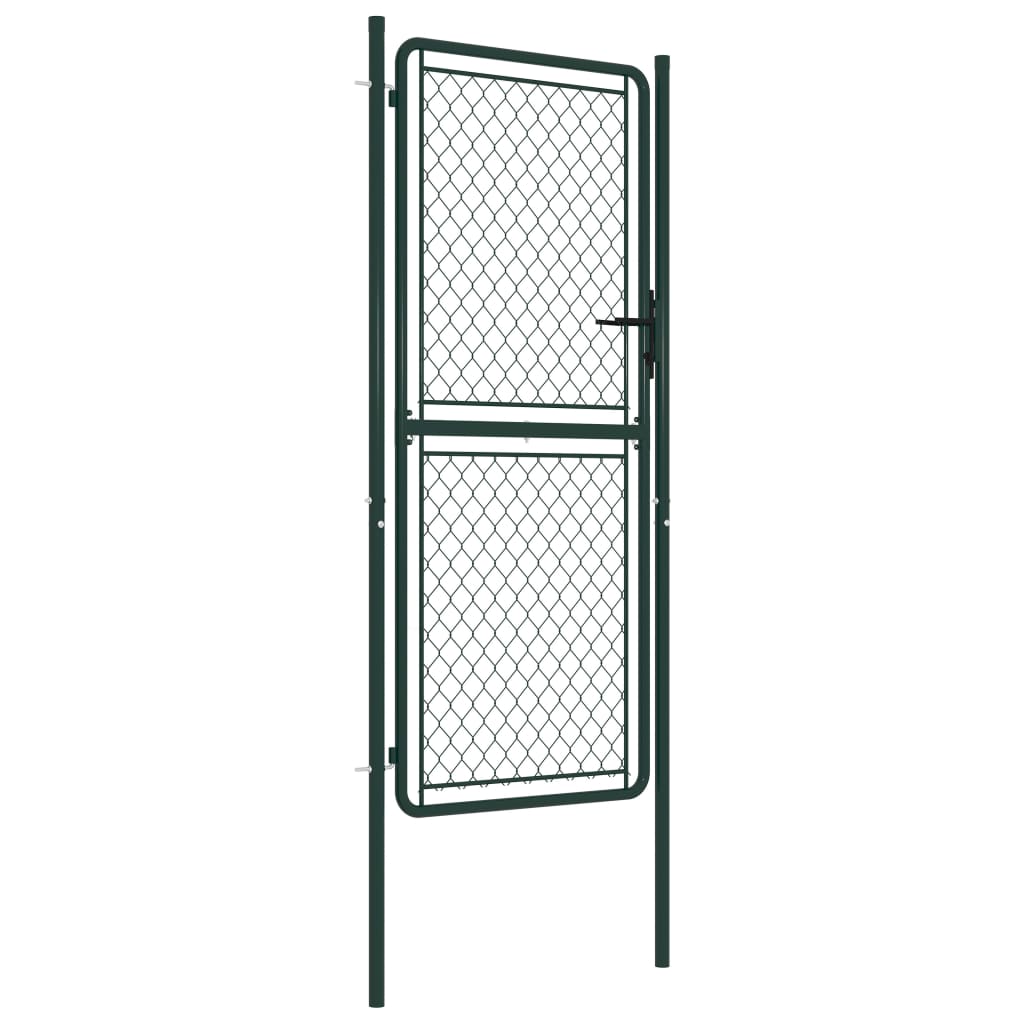 

vidaXL Poort 100x175 cm staal groen