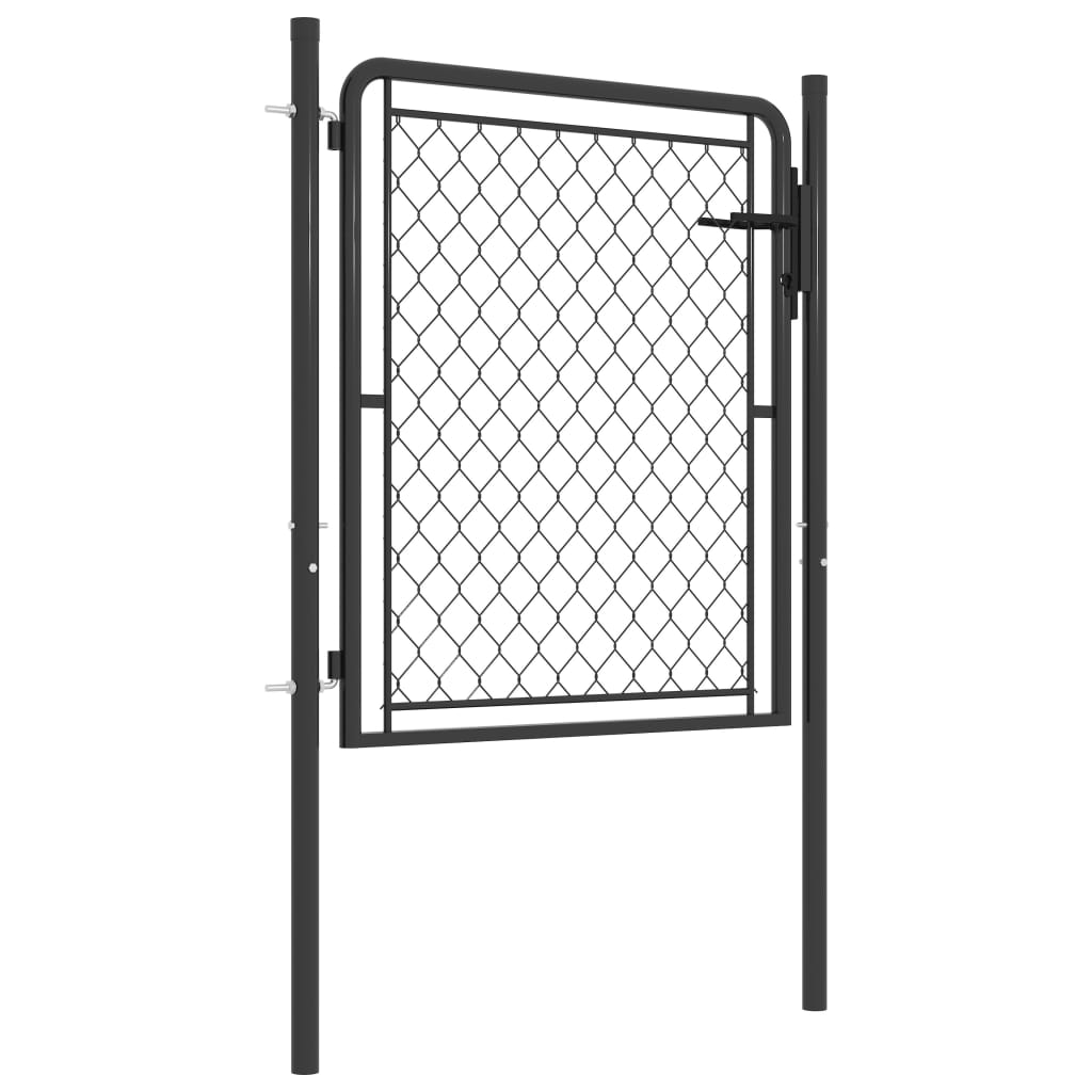 

vidaXL Poort 100x75 cm staal antraciet