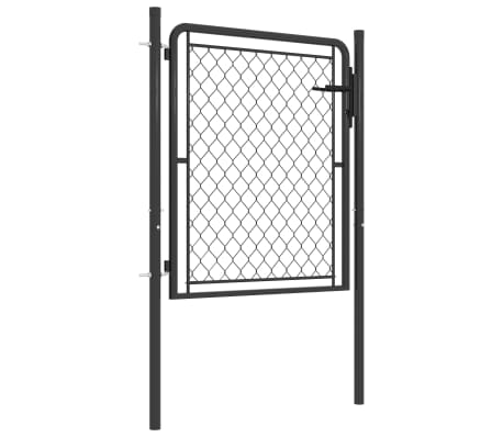 vidaXL Sodo vartai, antracito spalvos, 100x75cm, plienas