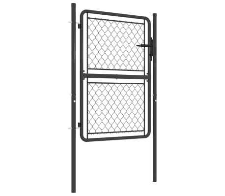 vidaXL Garden Gate Steel 100x150 cm Anthracite