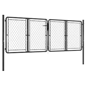 vidaXL Sodo vartai, antracito spalvos, 300x100cm, plienas
