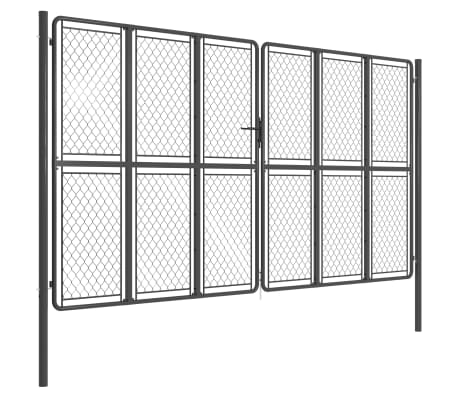vidaXL Sodo vartai, antracito spalvos, 400x175cm, plienas