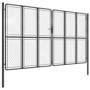 vidaXL Sodo vartai, antracito spalvos, 400x200cm, plienas