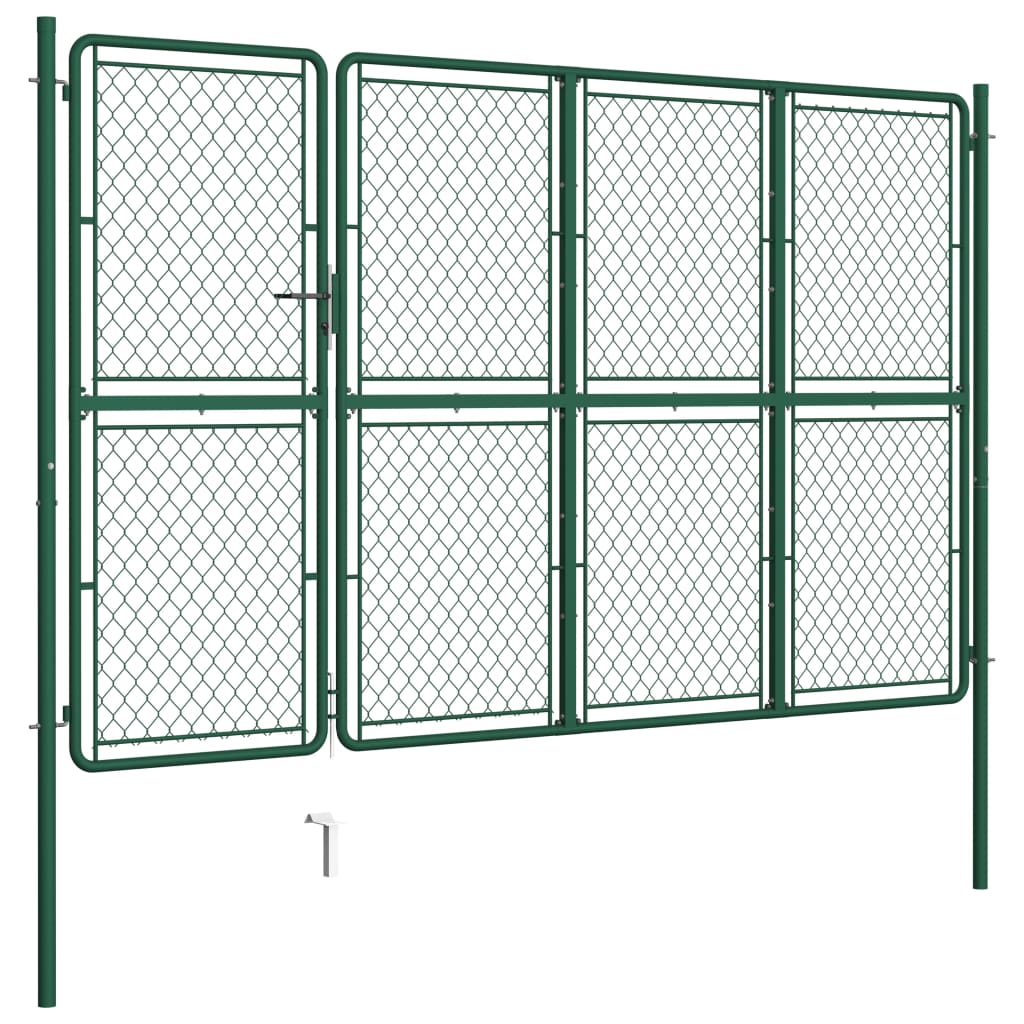 

vidaXL Poort 150x350 cm staal groen