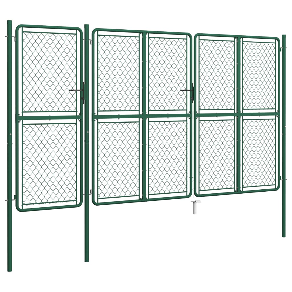 

vidaXL Poort 200x395 cm staal groen