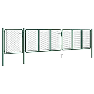 vidaXL Hageport stål 100x495 cm grønn