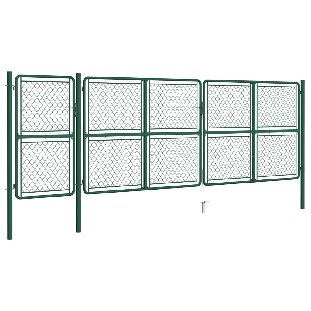 

vidaXL Poort 150x495 cm staal groen