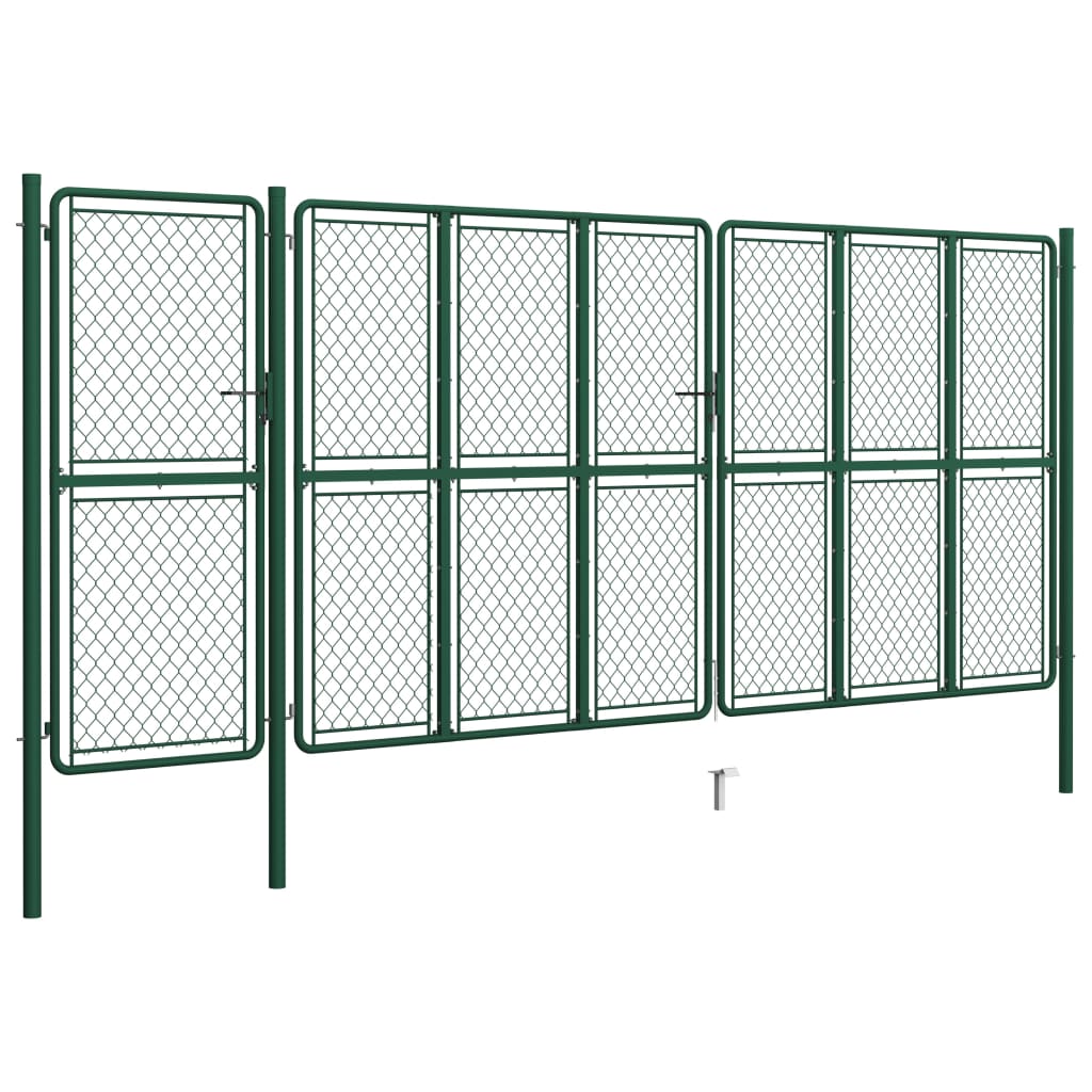 

vidaXL Poort 175x495 cm staal groen