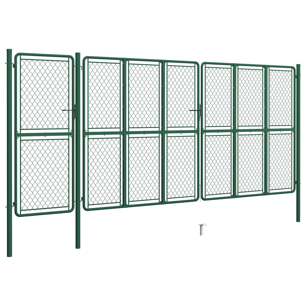 

vidaXL Poort 200x495 cm staal groen