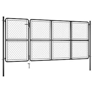 vidaXL Sodo vartai, antracito spalvos, 150x350cm, plienas
