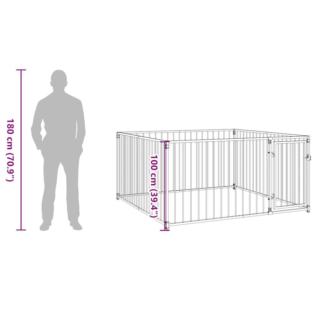 suņu voljērs, 200x200x100 cm