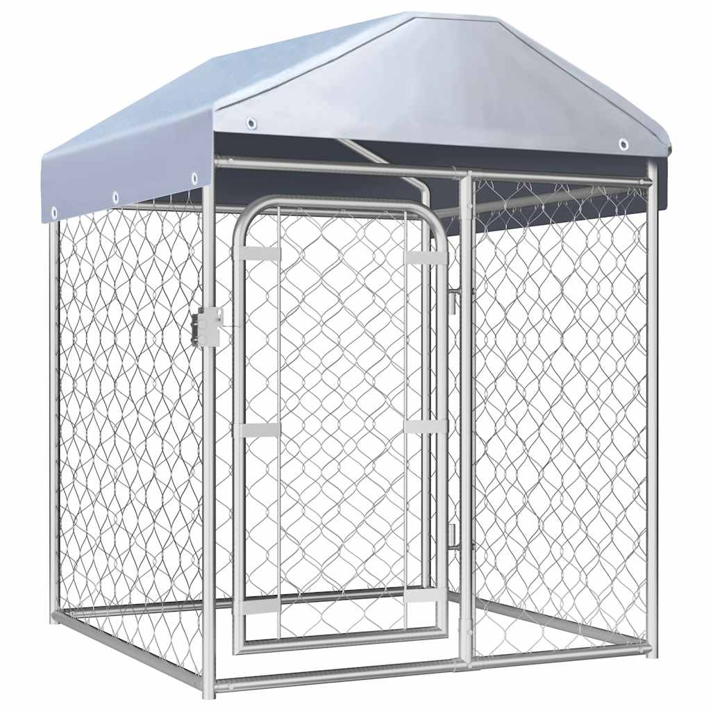 

vidaXL Outdoor Dog Kennel with Roof 39.4"x39.4"x49.2"