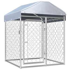 Zunanji pasji boks s streho 100x100x125 cm