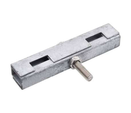 vidaXL Set di Connettori per Griglie da Giardino 10 pz Argento, Argento vidaXL Set di Connettori per Griglie da Giardino 10 pz Argento