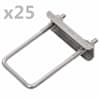 vidaXL U-&uuml;hendus 60 x 40 mm aiapostile, 25 komplekti
