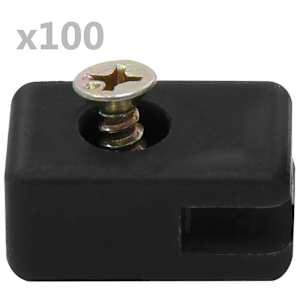 Držalo za vrtno ograjno žico z vijakom 100 kompletov antracitno