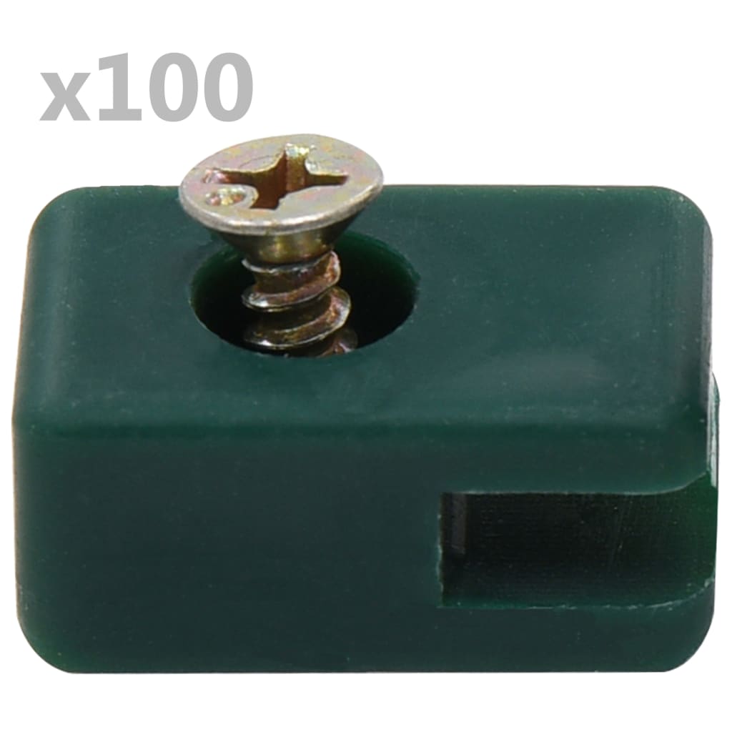 vidaXL trådholder med skrue til havehegn 100 sæt grøn