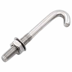 vidaXL Ankkuroitu J-pultti mutteri ja aluslevy M8x80 mm 25 sarjaa