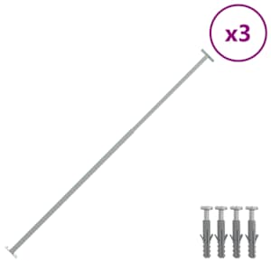 Nastavljivi varnostni okenski drogovi 3 kosi 710-1200 mm