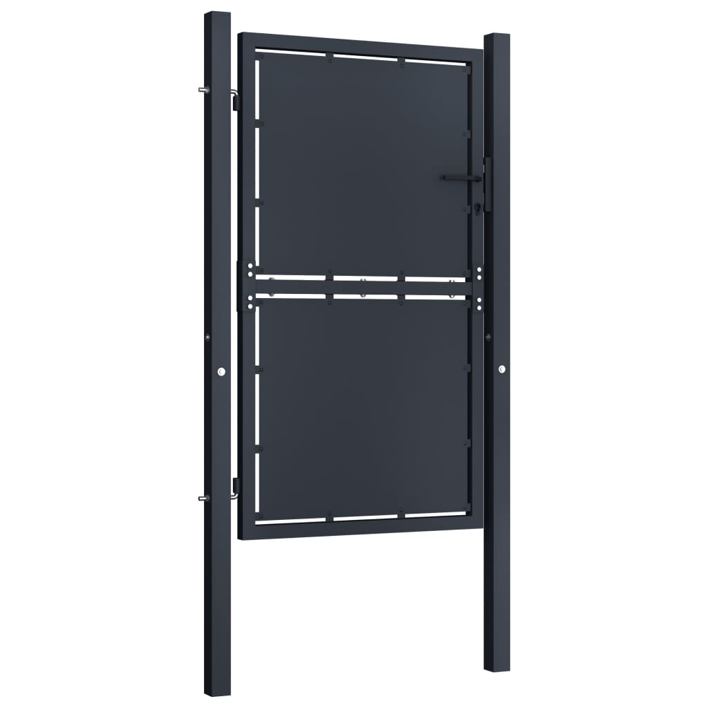 

vidaXL Poort 100x175 cm staal antraciet