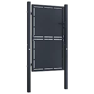 vidaXL Vrtna vrata iz jekla 100x200 cm antracitna
