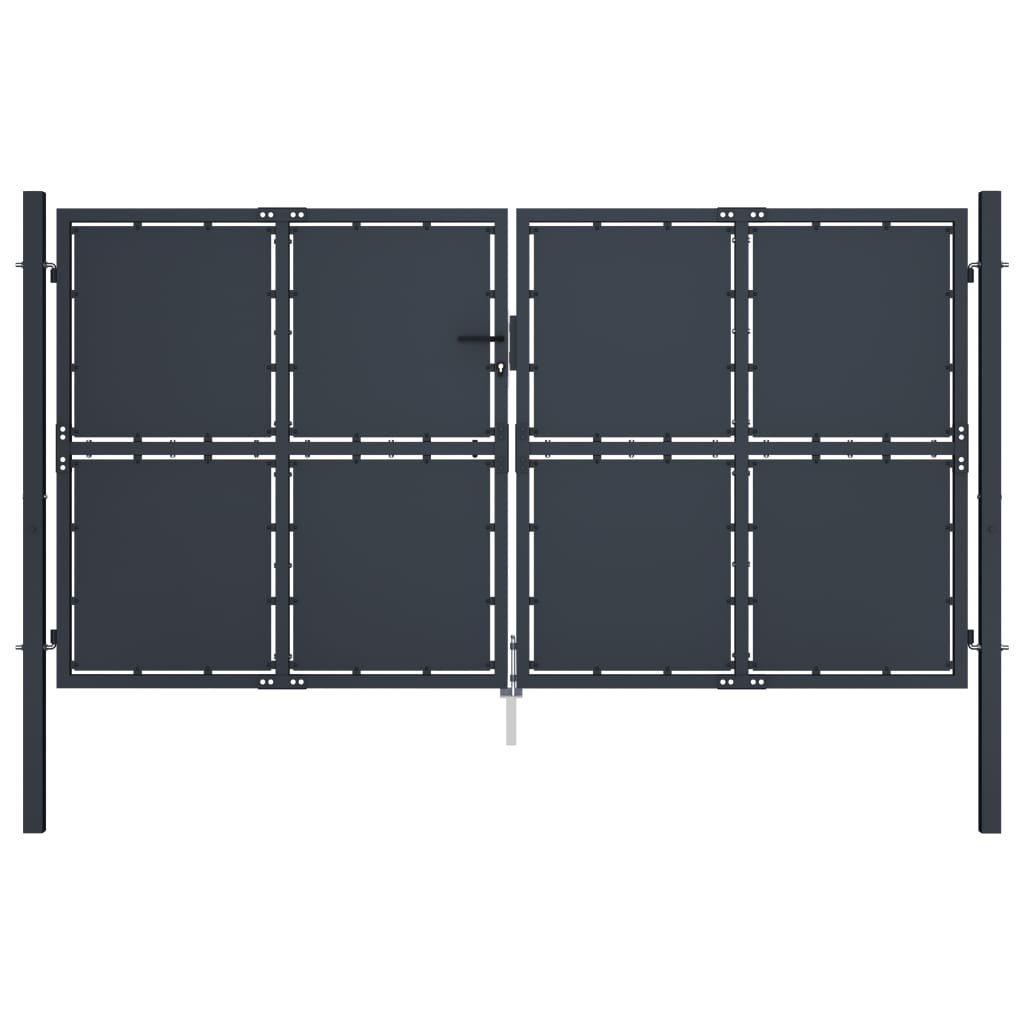 

vidaXL Garden Gate Steel 118.1"x68.9" Anthracite