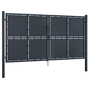 Zahradní brána ocelová 300 x 200 cm antracitová - obrázek 2