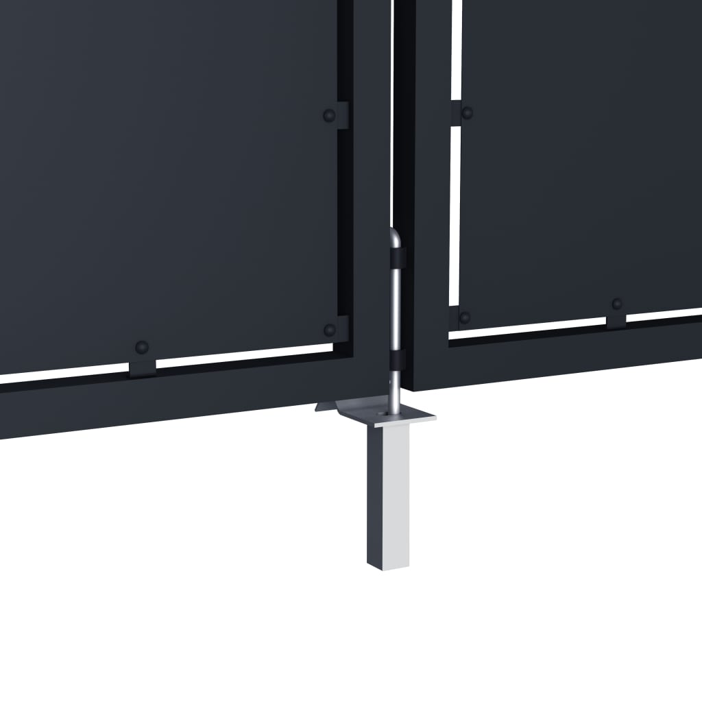 Poort 100x125 cm Staal Antraciet Hekpoort Omheiningspoort Poorten Hek vidaXL - Afbeelding 101 van 112