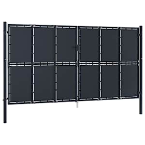 vidaXL Portail de jardin en acier 400x200 cm anthracite