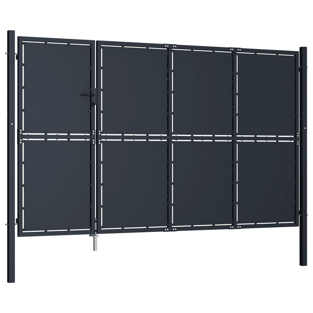 

vidaXL Poort 350x175 cm staal antraciet