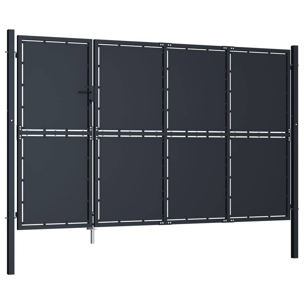 

vidaXL Poort 350x200 cm staal antraciet