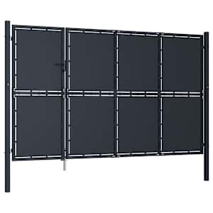 vidaXL Tuinpoort staal 350x200 cm antraciet