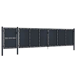 vidaXL Sodo vartai, antracito spalvos, 5x1,75m, metalas