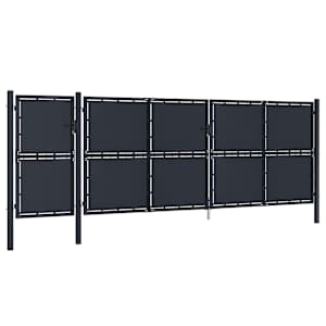 vidaXL Sodo vartai, antracito spalvos, 5x2m, metalas