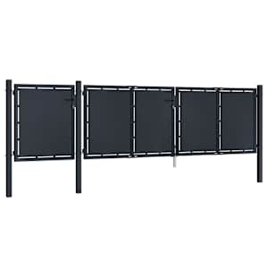 vidaXL Sodo vartai, antracito spalvos, 4x1,25m, metalas