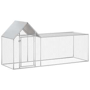 vidaXL kanakuut, 3x1x1,5 m, tsingitud teras