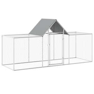 vidaXL kanakuut, 3 x 1 x 1,5 m, tsingitud teras