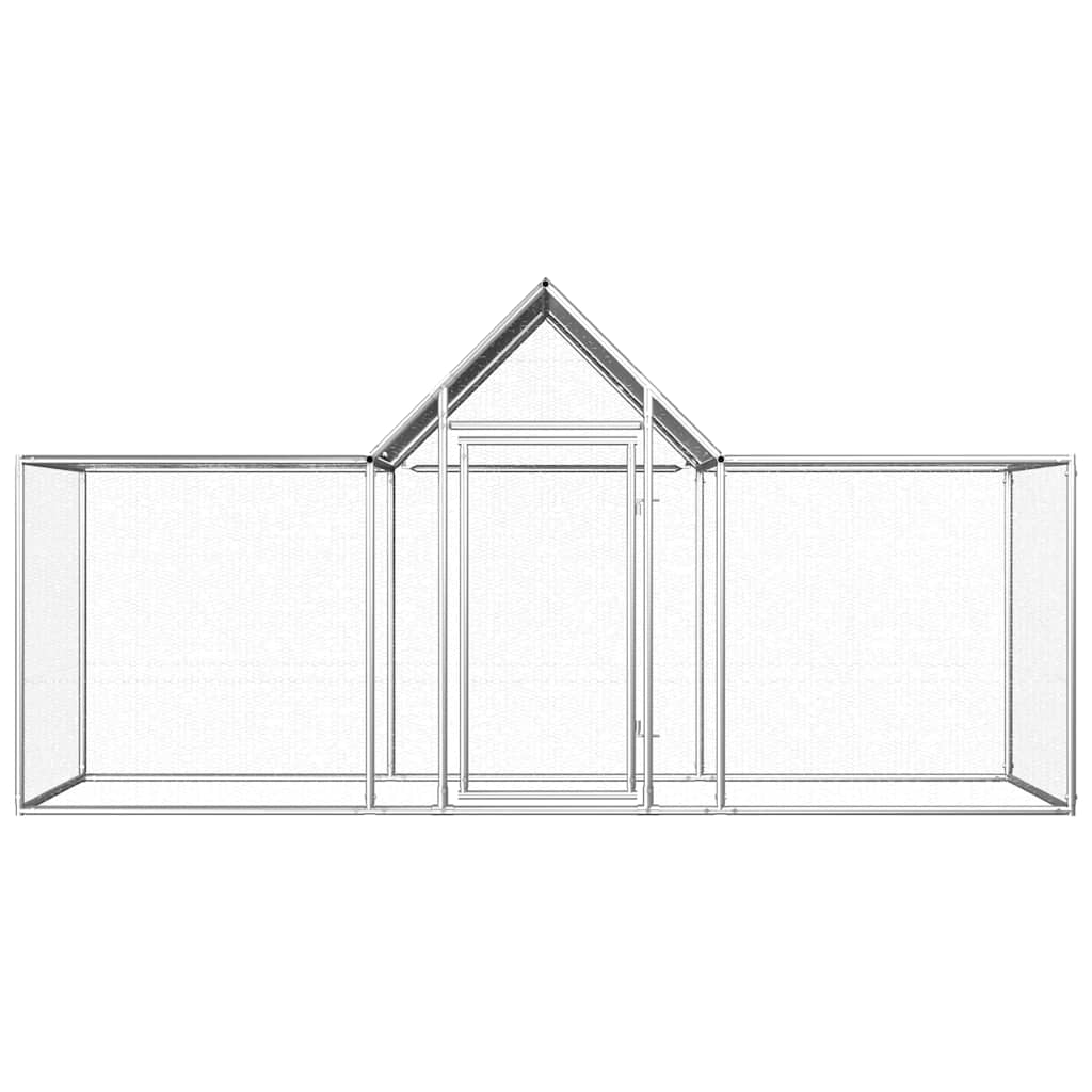 vidaXL Kippenren 3x1x1,5 m gegalvaniseerd staal afbeelding