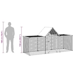 Klec pro kuřata 3 x 1 x 1,5 m pozinkovaná ocel - obrázek 10