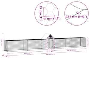 Klec pro kuřata 9 x 1 x 1,5 m pozinkovaná ocel - obrázek 9