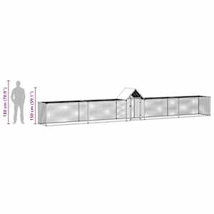 Klec pro kuřata 9 x 1 x 1,5 m pozinkovaná ocel - obrázek 10
