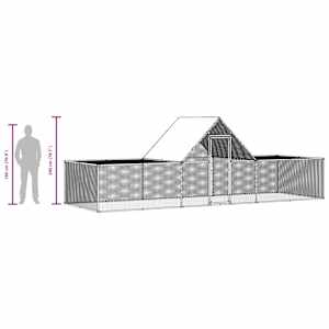 Klec pro kuřata 6 x 2 x 2 m pozinkovaná ocel - obrázek 10