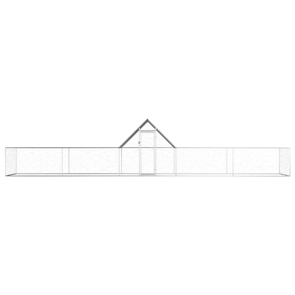 vidaXL Kippenren 10x2x2 m gegalvaniseerd staal afbeelding
