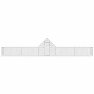 Klec pro kuřata 10 x 2 x 2 m pozinkovaná ocel - obrázek 3