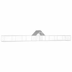 Klec pro kuřata 14 x 2 x 2 m pozinkovaná ocel - obrázek 1