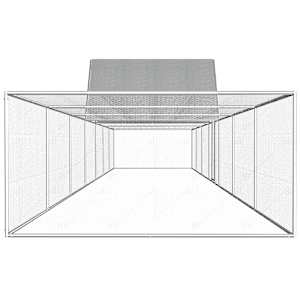 Klec pro kuřata 14 x 2 x 2 m pozinkovaná ocel - obrázek 3