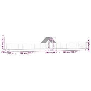 Klec pro kuřata 14 x 2 x 2 m pozinkovaná ocel - obrázek 7