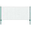 vidaXL traadist v&otilde;rkaed aiapostidega, teras, 25 x 0,5 m, roheline