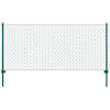 vidaXL traadist v&otilde;rkaed aiapostidega, teras, 25 x 0,75 m, roheline